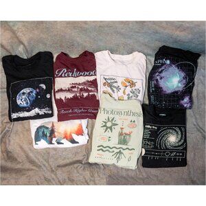 Lot of 7 Old Navy Science Themed T-Shirts - Size Small Medium